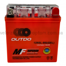 Акумулятор 12N5L-BS GEL 12V5Ah/10HR високий гелевий Outdo