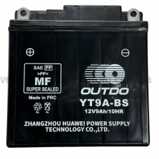 Акумулятор YT9A-BS 12V9Ah/10HR високий кислотний Outdo