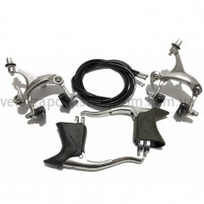 Вібрейк шосейний з ручками ободне гальмо срібло Shunfeng