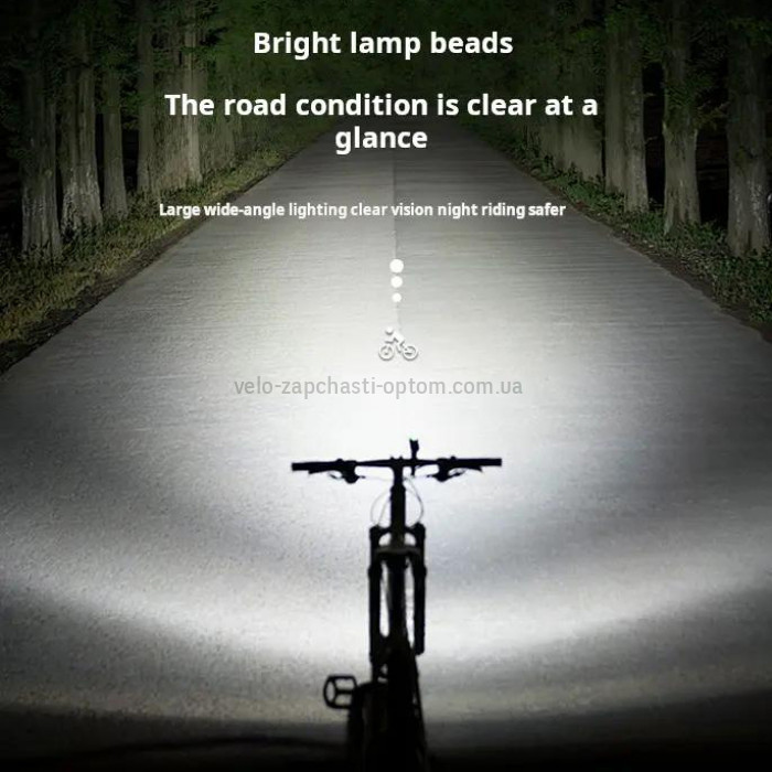 Велоліхтар BL-2502-TX3, Waterproof, Li-Ion акумулятор, ЗУ Type-C