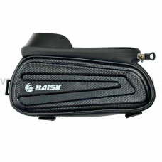 Велосумка на раму з утримувачем під телефон чорна 221G Baisk