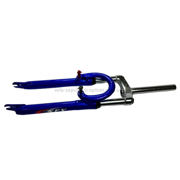 Вилка 26 амортизаційна без різьблення металева під V-brake та disk синя 1.8 дюйма 