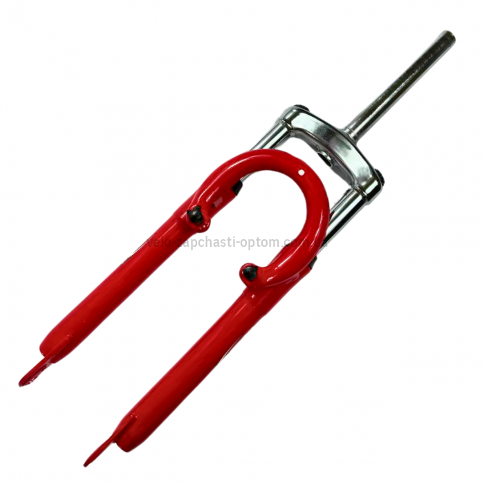 Вилка 26 амортизаційна без різьблення металева під V-brake та disk червона 1.8 дюйма 