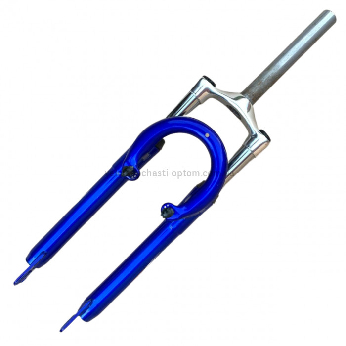 Вилка 26 амортизаційна без різьблення під V-brake та disk синя 1.8 дюйма алюмінієва корона