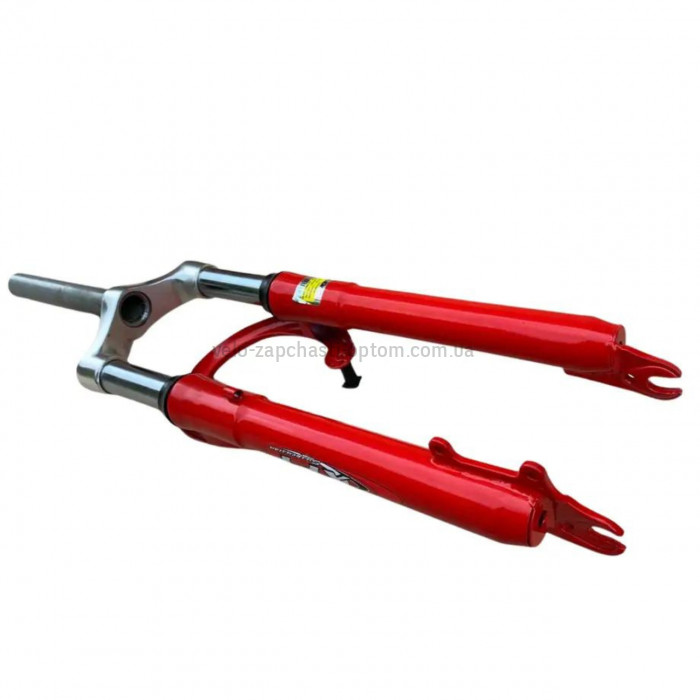 Вилка 26 амортизаційна без різьблення під V-brake та disk червона 1.8 дюйма алюмінієва корона