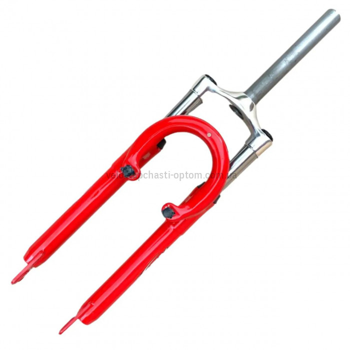 Вилка 26 амортизаційна без різьблення під V-brake та disk червона 1.8 дюйма алюмінієва корона