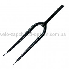 Вилка 26 жорстка під вібрейк чорна Shunfeng