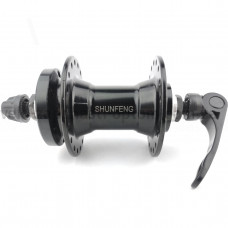 Втулка передня 217 дискове гальмо під болти чорна ексцентрик пром довжина 140 мм 36 спиць Shunfeng