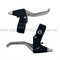 Гальмівні пластикові ручки з алюмінієвими прапорцями під 3-пальці чорні