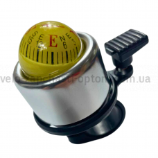 Дзвоник дзвін із компасом колір срібний алюмінієвий Shunfeng