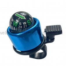 Дзвоник дзвін з компасом колір синій алюмінієвий Shunfeng