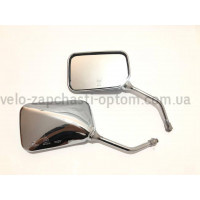 Дзеркала заднього огляду для мотоцикла CBF-150 різьба М10 Хромовані прямокутні JWBP