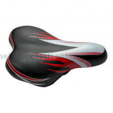 Дитяче сідло 296 чорне полум'я з біло-червоними смужками Agilette