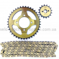 Комплект зірок з ланцюгом Gold 116L-428H/39-16 Дельта/Альфа JWBP