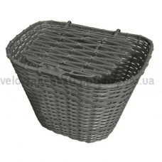 Кошик пластиковий сітка 26  сірий з пластиковою кришкою