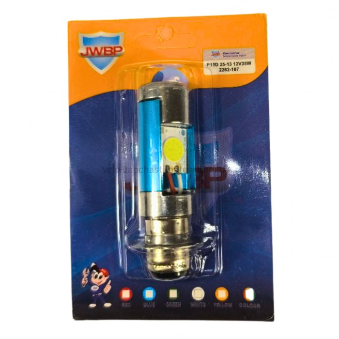 Лампа фари LED P15D 25-3 3 вуса 12V 35W 2262-107 JWBP