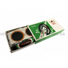 Латка 0024 для ремонту велосипедних камер із клеєм RED SUN