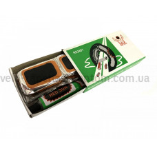 Латка 2401 для ремонту велосипедних камер із клеєм RED SUN