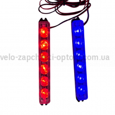 Мигалка мото LED червоно-синя 12v ZW334