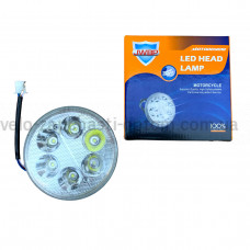 Модуль вставка у фару світлодіодна кругла Альфа 6 діодів JWBP