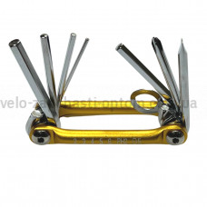 Мультитул M-2 золотистий набір шестигранників Taiwan