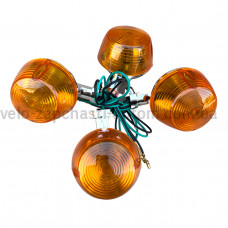 Поворот пластиковий хром круглий Дельта/Альфа комплект 4 шт GO