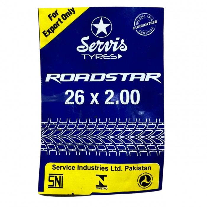 Велосипедна покришка 26" x 2.00 Servis Tyres Roadstar (напівслік) Універсальна гума для міста та MTB