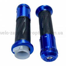 Ручки газу мото S №5 сині з алюмінієвими вставками JWBP
