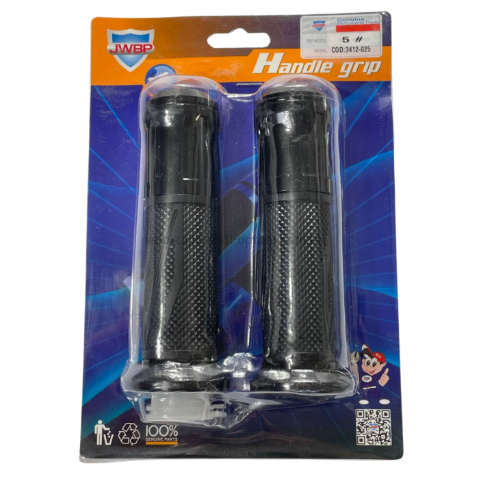 Ручки газу мото S №5 чорні з алюмінієвими вставками JWBP 