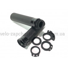 Ручки газу мото універсальне кріплення троса чорні GO