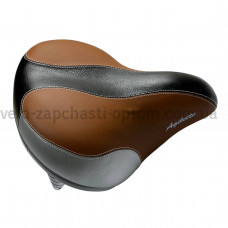 Сідло 82E на чотирьох пружинах чорно-коричневе широке Agilette