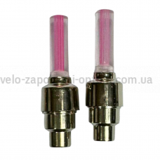 Світлодіодні ковпачки на колеса рожевий Led насадка на ніпель