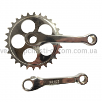 Система дитяча 12 під клин 28 зубів 102 мм довжина шатуна Shunfeng