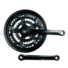 Система ХВЗ під квадрат 28-38-48 зубів 165 мм із металевим захистом чорна