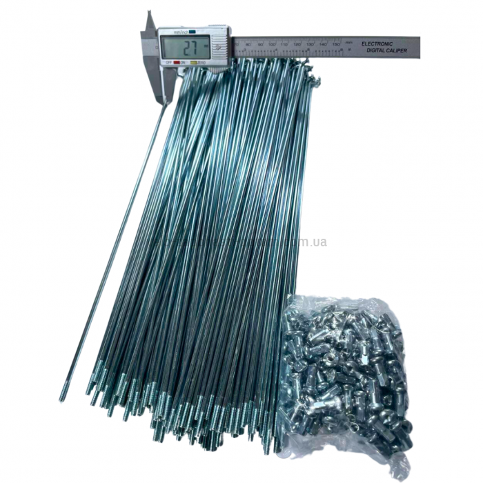 Спиця 248 мм 2мм з ніпелем Shunfeng ціна за 1 упаковку 144 шт.