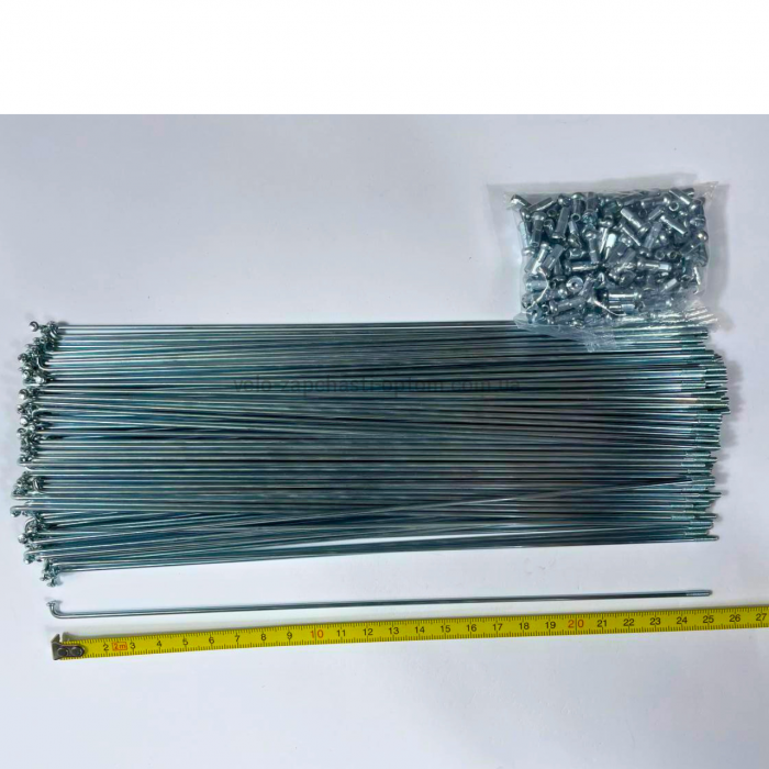 Спиця 252 мм 2мм з ніпелем Shunfeng ціна за 1 упаковку 144 шт.