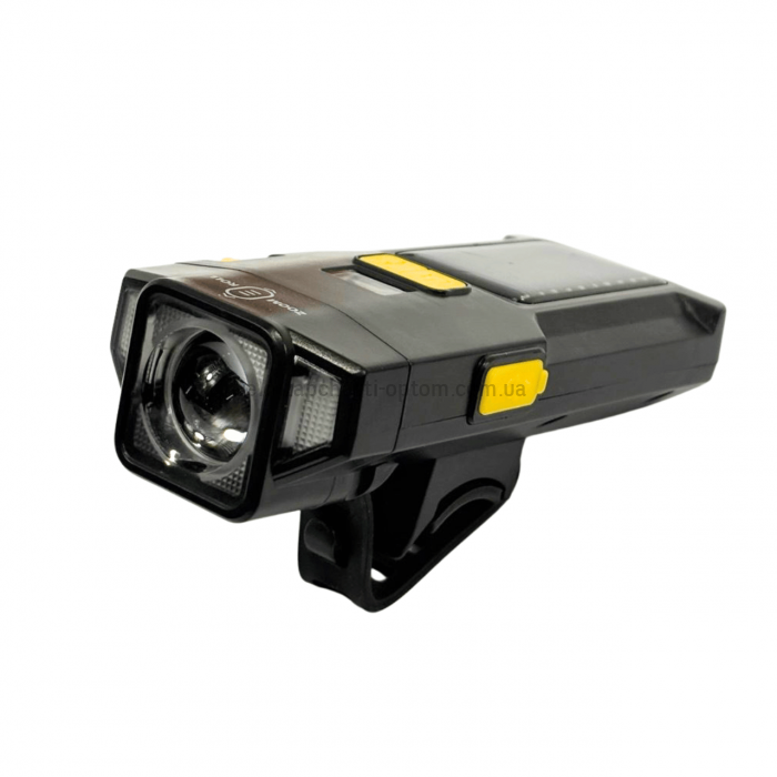 Фара X17-30W+2LED жовтий і сонячна батарея Type-C