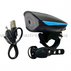 Фара ліхтар із сигналом синя LED SA 48 акумуляторна з індикатором заряду HJ-7589 China