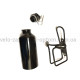 Фляга алюмінієва чорна 300 мл з флягоутримувачем Shunfeng