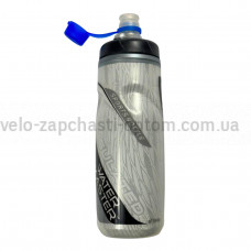 Фляга для води 0.7л сіро-чорна термос Тайвань