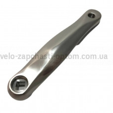 Шатун лівий алюмінієвий срібло під ромб 170 мм Shunfeng