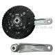 Система шатунів Shimano Alivio FC-M431 (44/32/22Т, 170 мм) сіра Велосипедні алюмінієві шатуни три зірки під квадрат із захистом