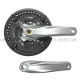 Система шатунів Shimano Alivio FC-M431 (44/32/22Т, 170 мм) сіра Велосипедні алюмінієві шатуни три зірки під квадрат із захистом