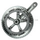 Система шатунів Prowheel ATIA P-22 (52/42Т, 170 мм) срібляста Шосейна велосипедна алюмінієва система під квадрат із захистом