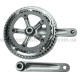 Система шатунів Prowheel ATIA P-22 (52/42Т, 170 мм) срібляста Шосейна велосипедна алюмінієва система під квадрат із захистом