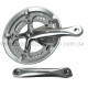 Система шатунів Prowheel CHARIOT (53/39Т, 170 мм) срібляста Шосейна велосипедна алюмінієва система під квадрат із захистом