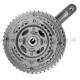Система шатунів Prowheel CQ11 (48/38/28Т, 170 мм) срібляста Велосипедні алюмінієві шатуни три зірки під квадрат із захист