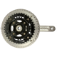 Система шатунів Prowheel CM03 / MU6918 (48/38/28Т, 170 мм) сіра Тришвидкісні алюмінієві шатуни 3x під квадрат із захистом ланцюга