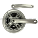 Система шатунів Prowheel CM03 / MU6918 (48/38/28Т, 170 мм) сіра Тришвидкісні алюмінієві шатуни 3x під квадрат із захистом ланцюга