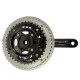 Система шатунів Prowheel CN03 / MU6916 (48/38/28Т, 170 мм) чорно-сіра Тришвидкісні алюмінієві шатуни 3x під квадрат із захистом